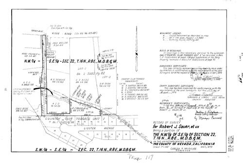 Click to see Record of Survey Book 7, pg. 117 (1979) of Nevada County Recorders Survey Maps Book 7