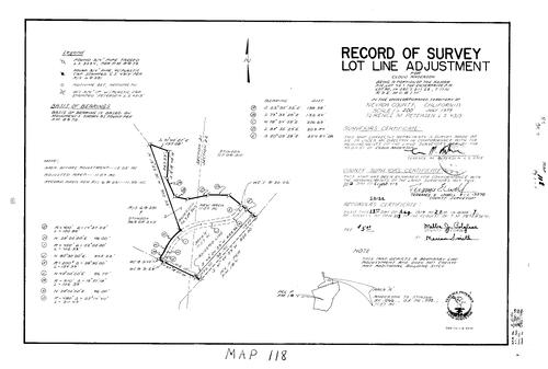 Click to see Record of Survey Book 7, pg. 118 (1979) of Nevada County Recorders Survey Maps Book 7