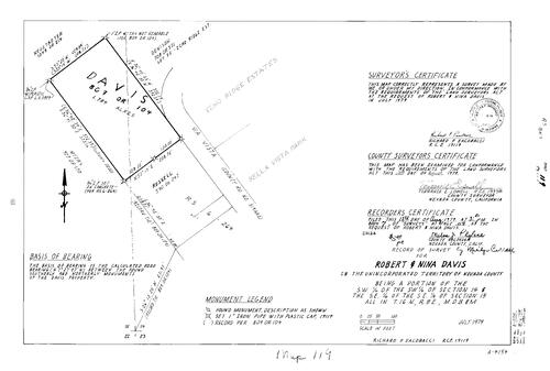Click to see Record of Survey Book 7, pg. 119 (1979) of Nevada County Recorders Survey Maps Book 7