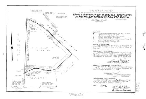 Click to see Record of Survey Book 7, pg. 121 (1979) of Nevada County Recorders Survey Maps Book 7