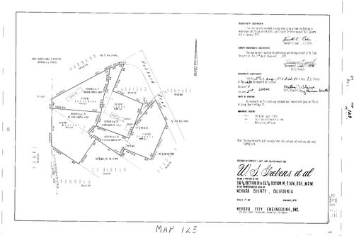 Click to see Record of Survey Book 7, pg. 123 (1979) of Nevada County Recorders Survey Maps Book 7