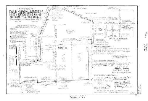 Click to see Record of Survey Book 7, pg. 131 (1979) of Nevada County Recorders Survey Maps Book 7