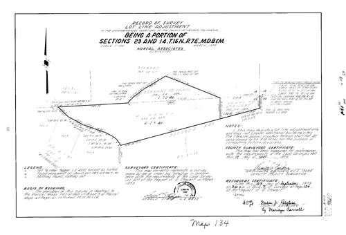 Click to see Record of Survey Book 7, pg. 134 (1979) of Nevada County Recorders Survey Maps Book 7