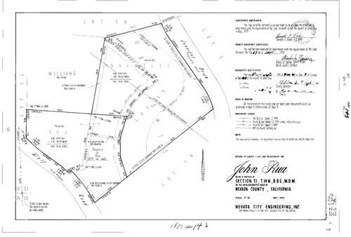 Click to see Record of Survey Book 7, pg. 143 (1979) of Nevada County Recorders Survey Maps Book 7