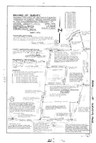 Click to see Record of Survey Book 7, pg. 144 (1979) of Nevada County Recorders Survey Maps Book 7