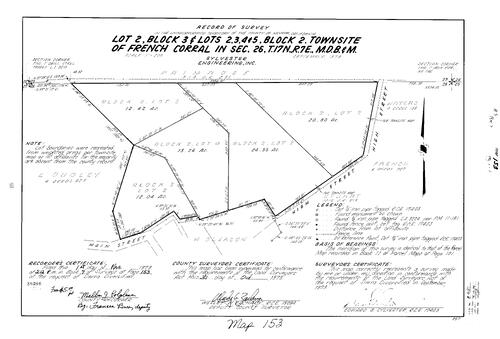 Click to see Record of Survey Book 7, pg. 153 (1979) of Nevada County Recorders Survey Maps Book 7