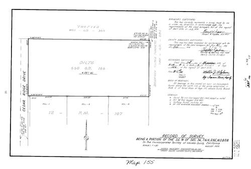 Click to see Record of Survey Book 7, pg. 155 (1979) of Nevada County Recorders Survey Maps Book 7
