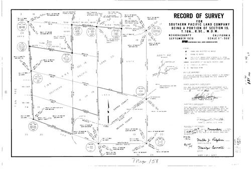 Click to see Record of Survey Book 7, pg. 158 (1979) of Nevada County Recorders Survey Maps Book 7