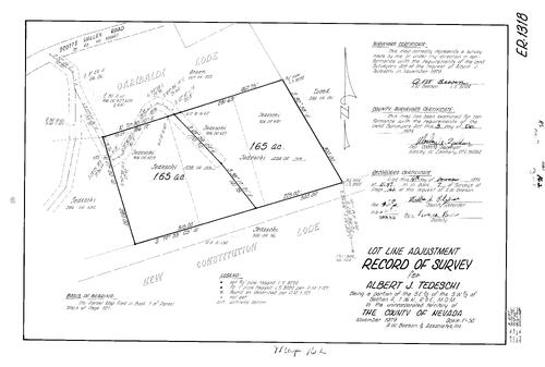Click to see Record of Survey Book 7, pg. 162 (1979) of Nevada County Recorders Survey Maps Book 7