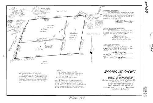 Click to see Record of Survey Book 7, pg. 164 (1979) of Nevada County Recorders Survey Maps Book 7