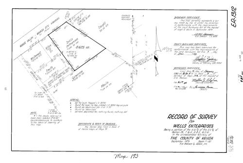 Click to see Record of Survey Book 7, pg. 173 (1980) of Nevada County Recorders Survey Maps Book 7