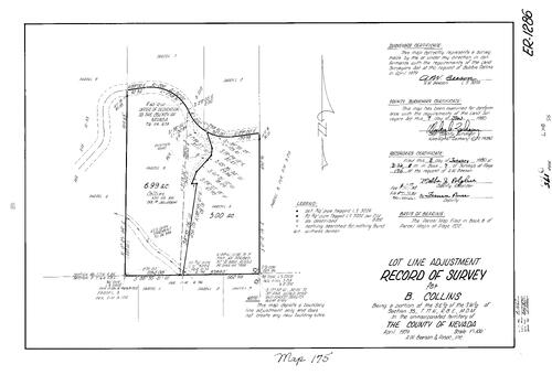 Click to see Record of Survey Book 7, pg. 175 (1980) of Nevada County Recorders Survey Maps Book 7