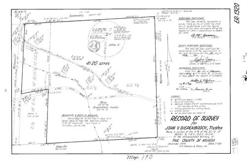 Click to see Record of Survey Book 7, pg. 190 (1980) of Nevada County Recorders Survey Maps Book 7