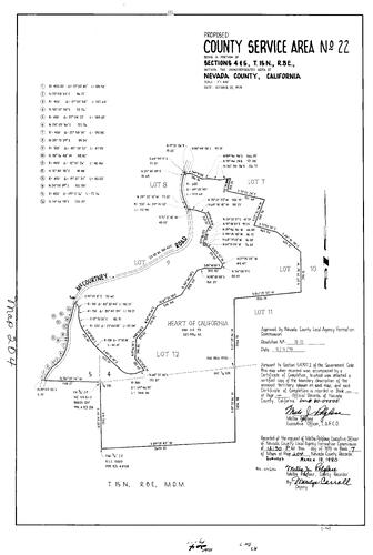 Click to see Record of Survey Book 7, pg. 204 (1980) of Nevada County Recorders Survey Maps Book 7