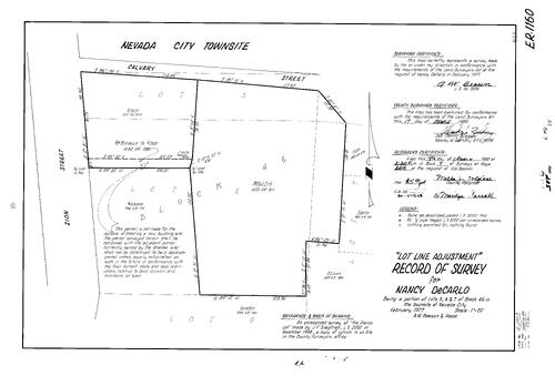 Click to see Record of Survey Book 7, pg. 205 (1980) of Nevada County Recorders Survey Maps Book 7