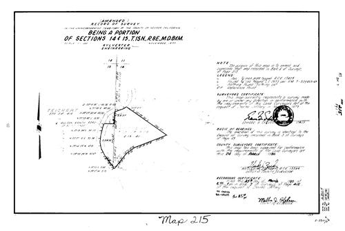 Click to see Record of Survey Book 7, pg. 215 (1980) of Nevada County Recorders Survey Maps Book 7