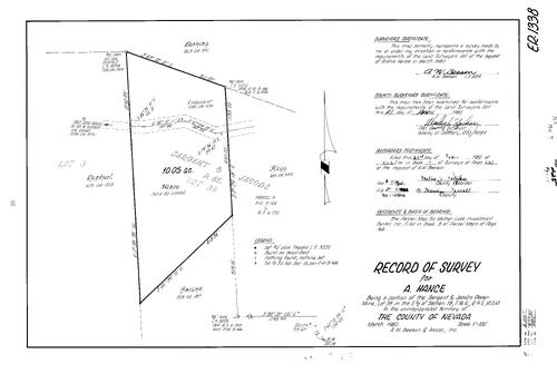 Click to see Record of Survey Book 7, pg. 225 (1980) of Nevada County Recorders Survey Maps Book 7