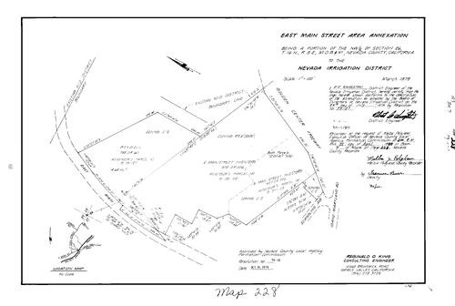 Click to see Record of Survey Book 7, pg. 228 (1980) of Nevada County Recorders Survey Maps Book 7