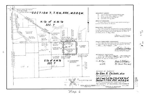Click to see Record of Survey Book 8, pg. 6 (1980) of Nevada County Recorders Survey Maps Book 8
