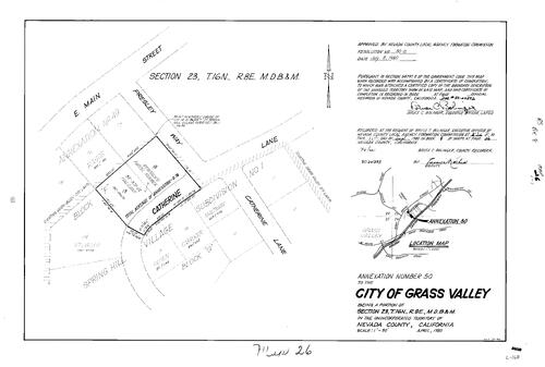 Click to see Record of Survey Book 8, pg. 26 (1980) of Nevada County Recorders Survey Maps Book 8