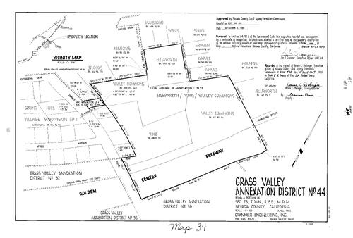 Click to see Record of Survey Book 8, pg. 34 (1980) of Nevada County Recorders Survey Maps Book 8