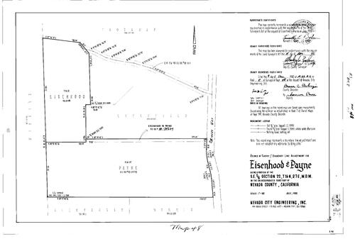 Click to see Survey Map Book 8, pg. 48 of Nevada County Recorders Survey Maps Book 8