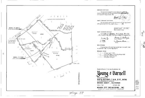 Click to see Record of Survey Book 8, pg. 59 (1981) of Nevada County Recorders Survey Maps Book 8