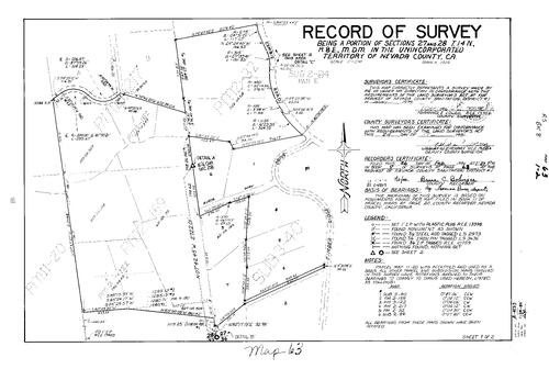 Click to see Record of Survey Book 8, pg. 63 (1981) of Nevada County Recorders Survey Maps Book 8