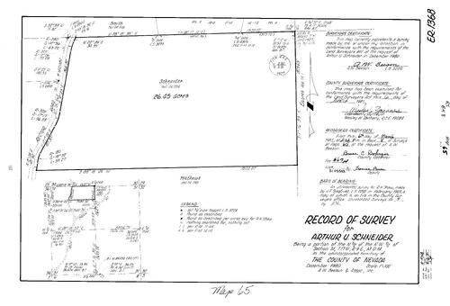 Click to see Record of Survey Book 8, pg. 65 (1981) of Nevada County Recorders Survey Maps Book 8
