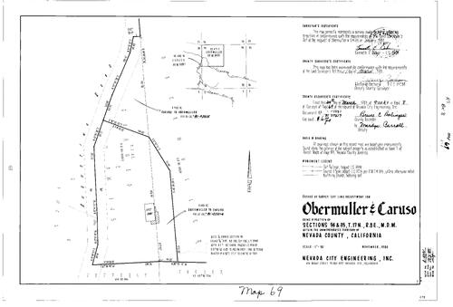 Click to see Record of Survey Book 8, pg. 69 (1981) of Nevada County Recorders Survey Maps Book 8
