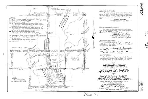 Click to see Record of Survey Book 8, pg. 78 (1981) of Nevada County Recorders Survey Maps Book 8