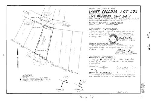 Click to see Record of Survey Book 8, pg. 80 (1981) of Nevada County Recorders Survey Maps Book 8
