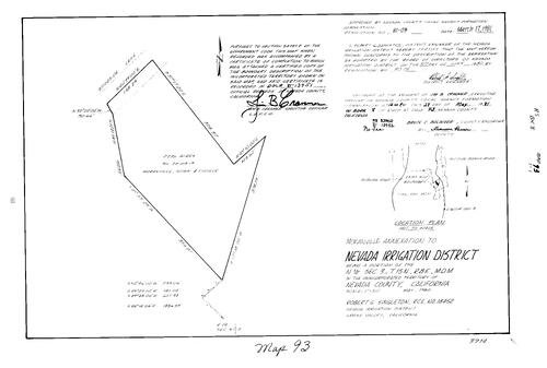 Click to see Record of Survey Book 8, pg. 93 (1981) of Nevada County Recorders Survey Maps Book 8