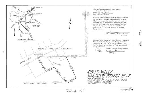Click to see Record of Survey Book 8, pg. 98 (1981) of Nevada County Recorders Survey Maps Book 8