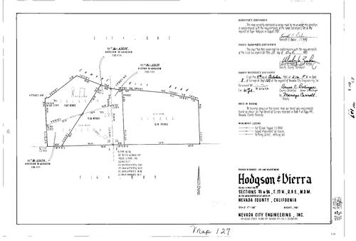 Click to see Record of Survey Book 8, pg. 127 (1981) of Nevada County Recorders Survey Maps Book 8