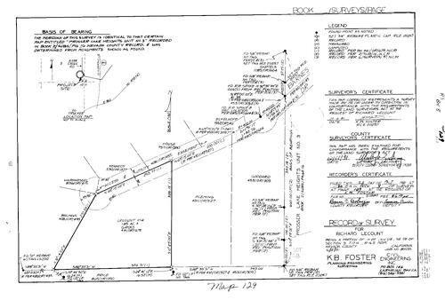 Click to see Record of Survey Book 8, pg. 129 (1981) of Nevada County Recorders Survey Maps Book 8