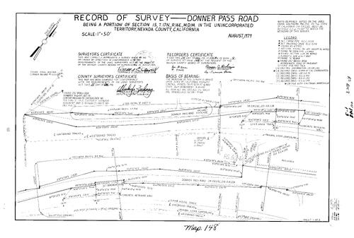 Click to see Record of Survey Book 8, pg. 148 (1981) of Nevada County Recorders Survey Maps Book 8