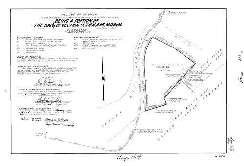 Click to see Record of Survey Book 8, pg. 164 (1982) of Nevada County Recorders Survey Maps Book 8
