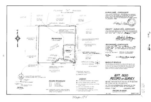 Click to see Record of Survey Book 8, pg. 178 (1982) of Nevada County Recorders Survey Maps Book 8