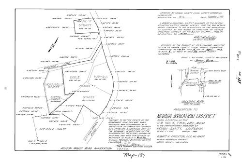 Click to see Record of Survey Book 8, pg. 187 (1982) of Nevada County Recorders Survey Maps Book 8