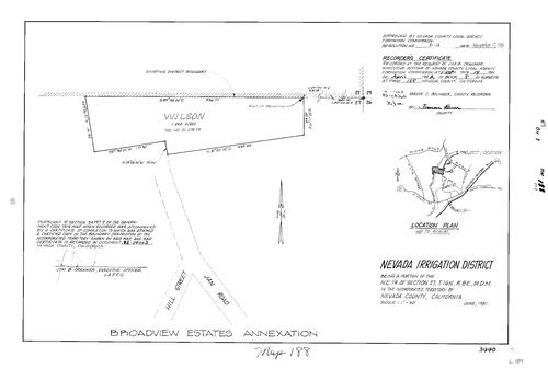 Click to see Record of Survey Book 8, pg. 188 (1982) of Nevada County Recorders Survey Maps Book 8