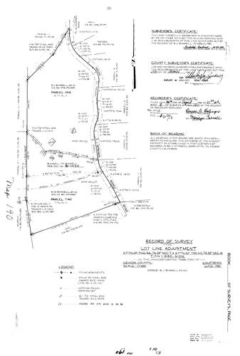 Click to see Record of Survey Book 8, pg. 190 (1982) of Nevada County Recorders Survey Maps Book 8