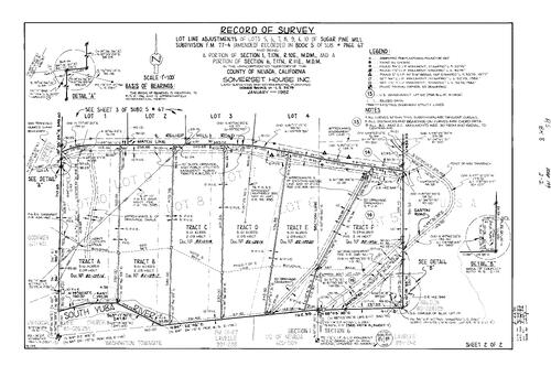 Click to see Record of Survey Book 8, pg. 199 (1982) of Nevada County Recorders Survey Maps Book 8