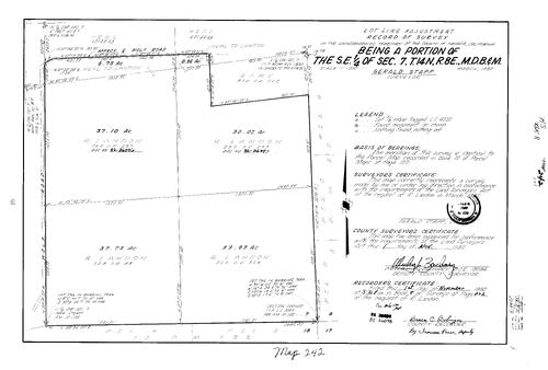Click to see Record of Survey Book 8, pg. 242 (1982) of Nevada County Recorders Survey Maps Book 8