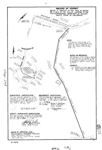 Click to see Record of Survey Book 8, pg. 249 (1982) of Nevada County Recorders Survey Maps Book 8