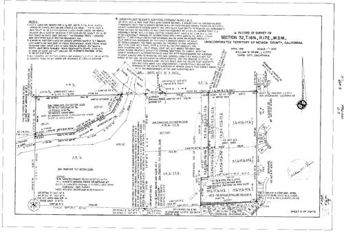 Click to see Record of Survey Book 8, pg. 266 (1983) of Nevada County Recorders Survey Maps Book 8