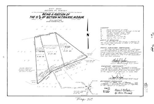 Click to see Record of Survey Book 8, pg. 267 (1983) of Nevada County Recorders Survey Maps Book 8