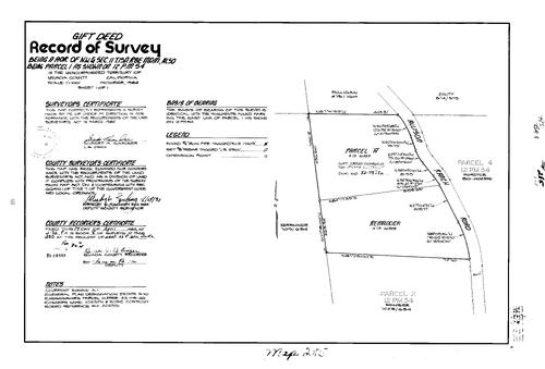 Click to see Record of Survey Book 8, pg. 285 (1983) of Nevada County Recorders Survey Maps Book 8