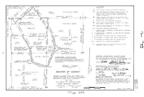 Click to see Record of Survey Book 8, pg. 286 (1983) of Nevada County Recorders Survey Maps Book 8