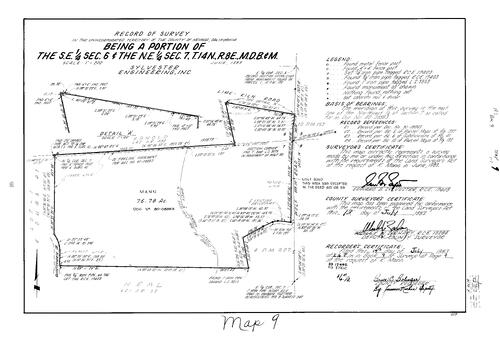 Click to see Record of Survey Book 9, pg. 9 (1983) of Nevada County Recorders Survey Maps Book 9